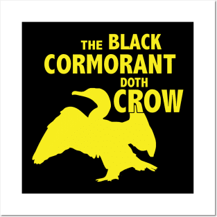 The Black Cormorant Doth Crow - Yellow Posters and Art